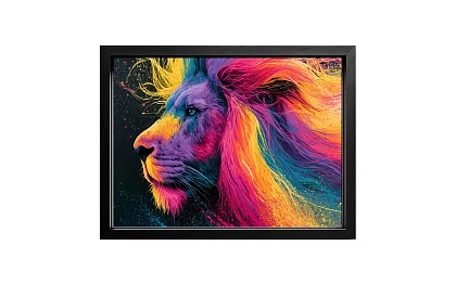 Regele energiei colorate - imagine - Leul neon în mișcare 85