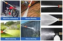 AKU Curățitor manual cu presiune înaltă - aparat de spălat cu apă - 2 baterii