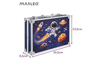 Set de materiale artistice pentru copii 145 de piese + husă XXL Astronaut