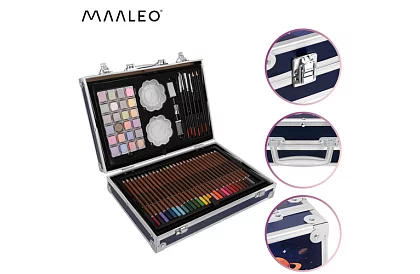 Set de materiale artistice pentru copii 145 de piese + husă XXL Astronaut