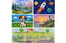 Set de materiale artistice pentru copii 145 de piese + husă XXL Astronaut