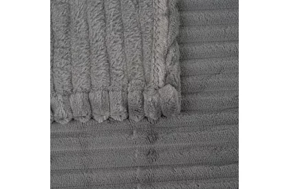 Plaid 160 × 200 cm – gri, microfibră, calitate premium