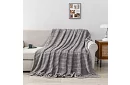 Plaid 160 × 200 cm – gri, microfibră, calitate premium