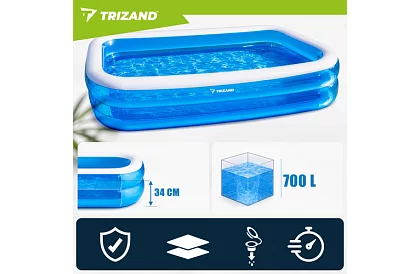 Piscină de grădină gonflabilă 262 × 175 cm – piscină rectangulară