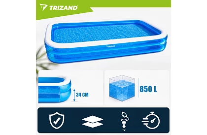 Piscină de grădină gonflabilă 305 × 183 cm – piscină rectangulară XXL pentru familie