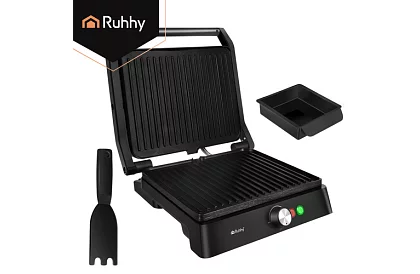 Grătar electric cu contact 2000 W – grătar retractabil cu reglare a temperaturii