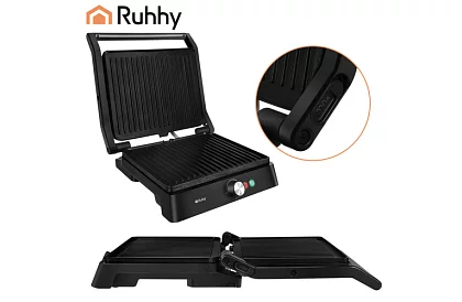 Grătar electric cu contact 2000 W – grătar retractabil cu reglare a temperaturii