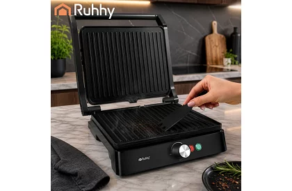 Grătar electric cu contact 2000 W – grătar retractabil cu reglare a temperaturii