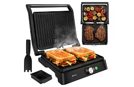 Grătar electric cu contact 2000 W – grătar retractabil cu reglare a temperaturii