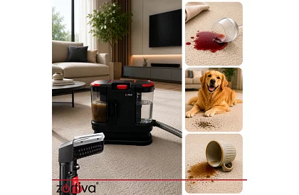 Aspirator cu spălare VacTrim Zortiva 800 W, 17 000 Pa, pentru tapițerie și covoare