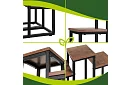 Stativ elegant din metal pentru flori 67 × 34,5 × 51 cm – 6 niveluri