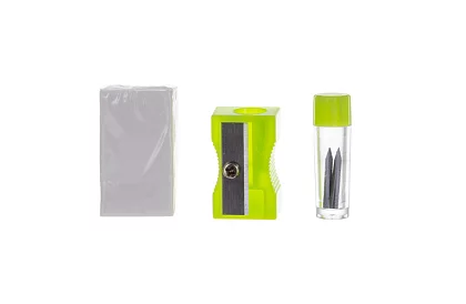 Set geometric de 10 piese – compas, riglă, raportor și materiale didactice