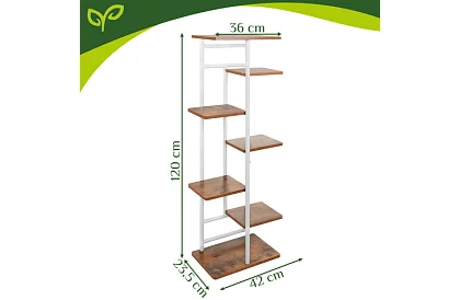 Stativ elegant din metal pentru flori 120 × 42 × 23,5 cm – 7 niveluri
