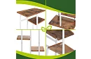 Stativ elegant din metal pentru flori 120 × 42 × 23,5 cm – 7 niveluri