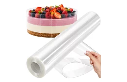 Folie de margine puternică pentru torturi 20 cm × 10 m – folie de patiserie din PET pentru torturi și deserturi înalte
