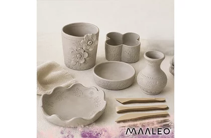 Set de modelare din lut 30 buc – lut autoîntăritor 1 kg cu unelte de sculptură