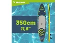 Paddleboard 350 cm – placă SUP gonflabilă cu pagină, scaun, pompă și set de accesorii