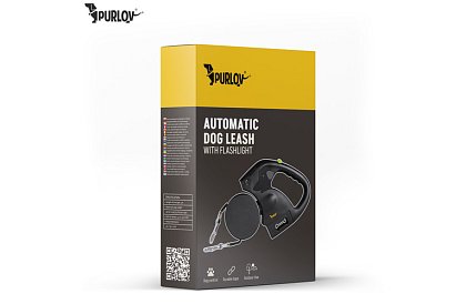 Automatice dublu Flexi lesă pentru 2 câini – 2 × 3 m, iluminare LED