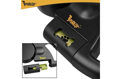 Automatice dublu Flexi lesă pentru 2 câini – 2 × 3 m, iluminare LED