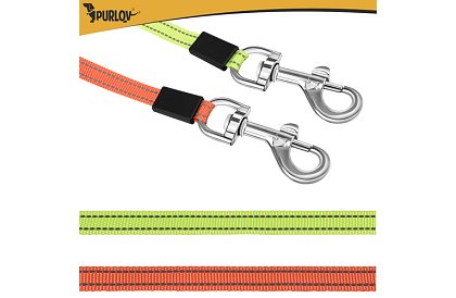 Automatice dublu Flexi lesă pentru 2 câini – 2 × 3 m, iluminare LED