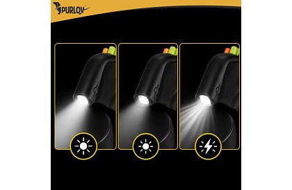 Automatice dublu Flexi lesă pentru 2 câini – 2 × 3 m, iluminare LED