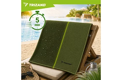 Prosop de mână din microfibră cu uscare rapidă 120 × 60 cm – verde