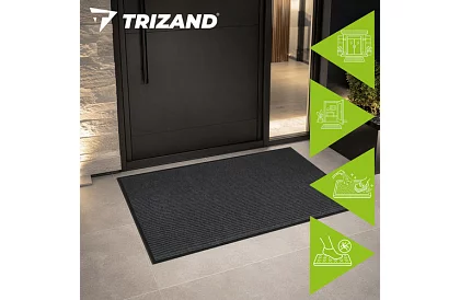 Covoare de intrare 80 × 120 cm cu partea inferioară antiderapantă – gri