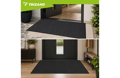 Covoare de intrare 80 × 120 cm cu partea inferioară antiderapantă – gri