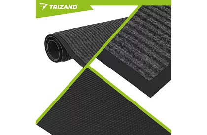 Covoare de intrare 80 × 120 cm cu partea inferioară antiderapantă – gri