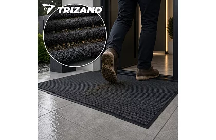 Covoare de intrare 80 × 120 cm cu partea inferioară antiderapantă – gri
