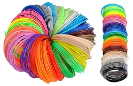 Filamente PLA pentru pixuri 3D 30 × 5 m – set de 30 de culori, inclusiv luminoase