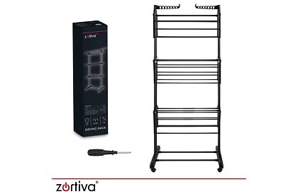 Răzătoare mare pliabilă pentru rufe cu roți - 3 niveluri, extensibilă, 178 cm
