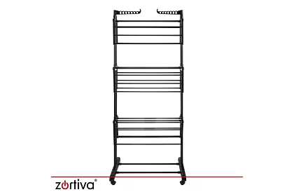 Răzătoare mare pliabilă pentru rufe cu roți - 3 niveluri, extensibilă, 178 cm