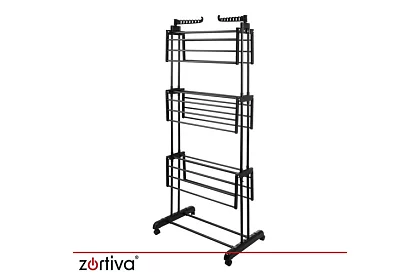 Răzătoare mare pliabilă pentru rufe cu roți - 3 niveluri, extensibilă, 178 cm
