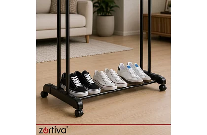 Răzătoare mare pliabilă pentru rufe cu roți - 3 niveluri, extensibilă, 178 cm