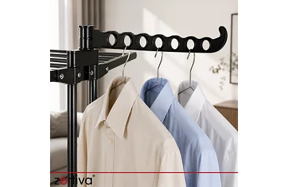 Răzătoare mare pliabilă pentru rufe cu roți - 3 niveluri, extensibilă, 178 cm