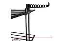 Răzătoare mare pliabilă pentru rufe cu roți - 3 niveluri, extensibilă, 178 cm
