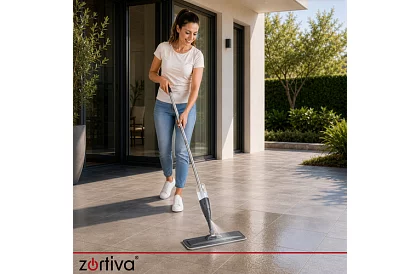 Mop spray cu pulverizator 300 ml + 3 huse din microfibră