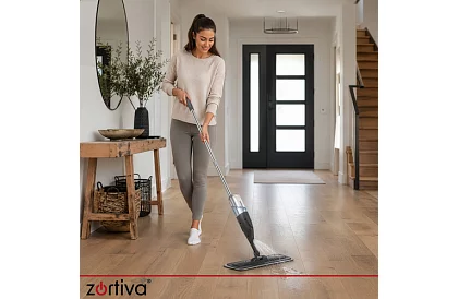 Mop spray cu pulverizator 300 ml + 3 huse din microfibră
