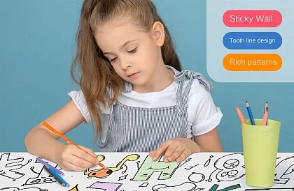 Rolă autocolantă pentru desenat pentru copii 300 × 30 cm