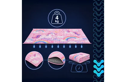 Pătură de greutate pentru copii 4 kg, 100 × 150 cm – confort și sentiment de siguranță pentru copii