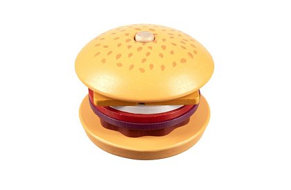 Puzzle din lemn Burger – jucărie educativă pentru dezvoltarea motricității și a gândirii logice