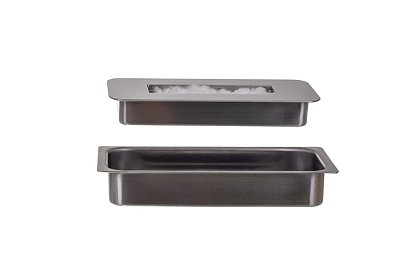 Camină liber biocamină 35 × 18 × 17 cm – fără fum, pe bioetanol, cu 2 pereți de sticlă