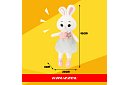 Lepuraș moale din pluș 45 cm – jucărie din pluș pentru copii