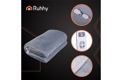 Pătură electrică de încălzire 180 × 130 cm - 10 niveluri și temporizator