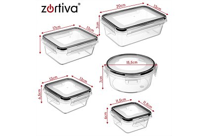 Containere pentru alimente 12 buc, 5 dimensiuni, pentru cuptor cu microunde, mașină de spălat vase și congelator