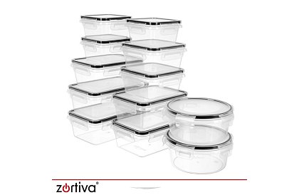 Containere pentru alimente 12 buc, 5 dimensiuni, pentru cuptor cu microunde, mașină de spălat vase și congelator