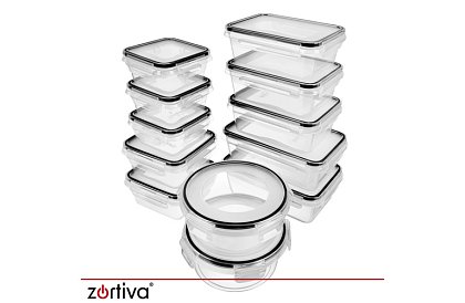 Containere pentru alimente 12 buc, 5 dimensiuni, pentru cuptor cu microunde, mașină de spălat vase și congelator