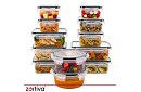 Containere pentru alimente 12 buc, 5 dimensiuni, pentru cuptor cu microunde, mașină de spălat vase și congelator