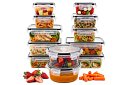 Containere pentru alimente 12 buc, 5 dimensiuni, pentru cuptor cu microunde, mașină de spălat vase și congelator